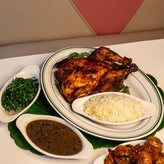Whole Rotisserie Chicken Family Meal - includes rice & beans